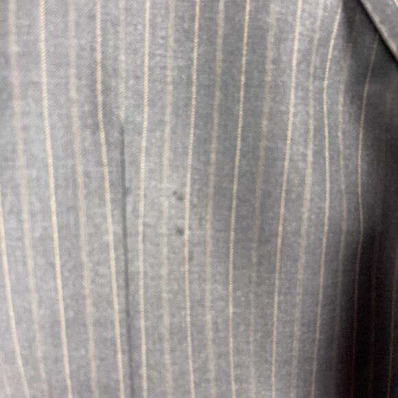 Men's Coppley x Harry Rosen 47W Brown / Grey Pinstripe Scabal Wool Sport Coat - Picture 8 of 16